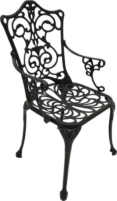 DEGAMO Sessel im Jugendstil aus Aluguss in Grau Antik - Bild 1