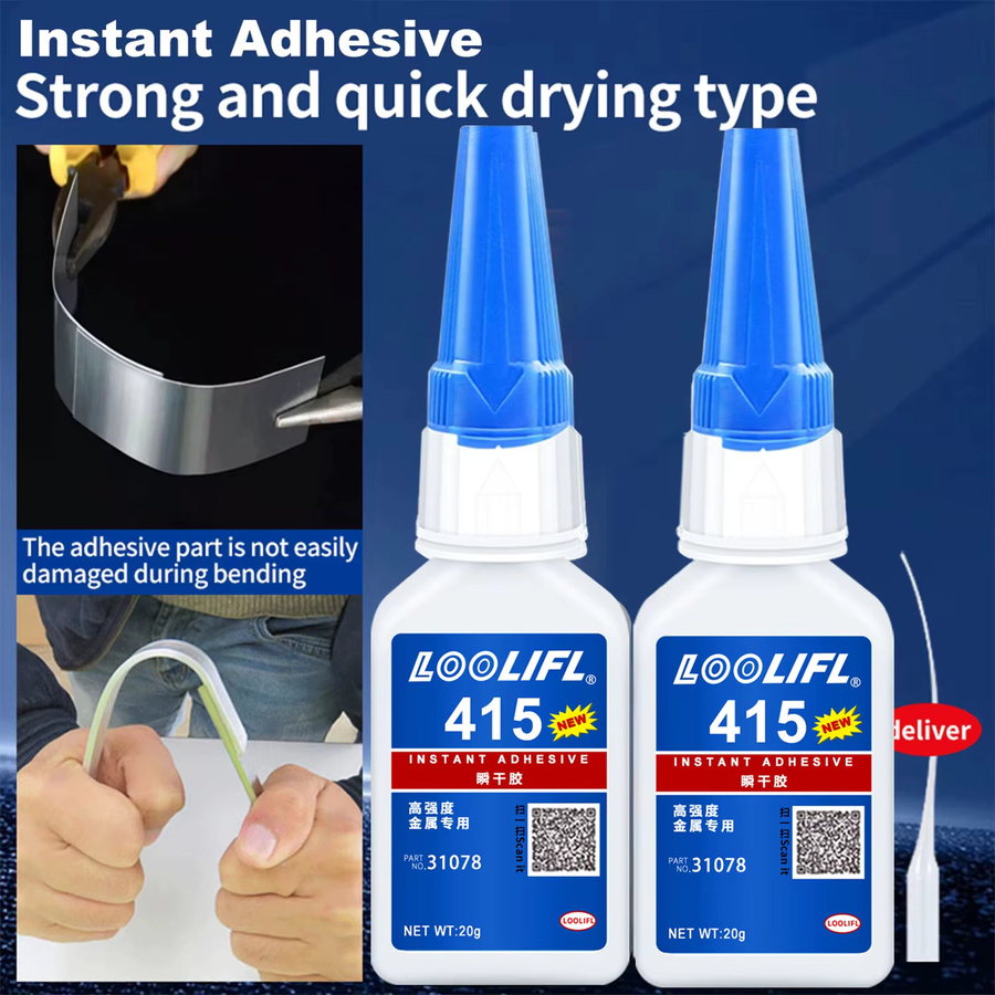 LOOLIFL Sekundenkleber Cyanacrylat Sofortkleber für Kunststoff, Gummi, Metall, Holz und Keramik, 20 ml - Bild 2
