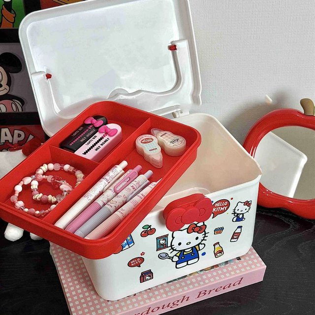 Sanrio Hello Kitty Medikamentenbox und Schmuckorganizer in Weiß - Bild 1