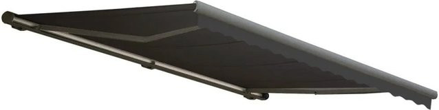 Elektrische Kassetten-Markise H123 mit Volant aus Polyester in Anthrazit Grau, B/T/H: 4,5 x 3 m - Bild 2