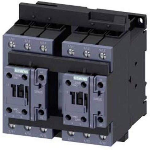 Siemens Wendeschützkombination 3RA2335-8XB30-1AG2, 3 Schließer, 690 V/AC, 41A, grau - Bild 1