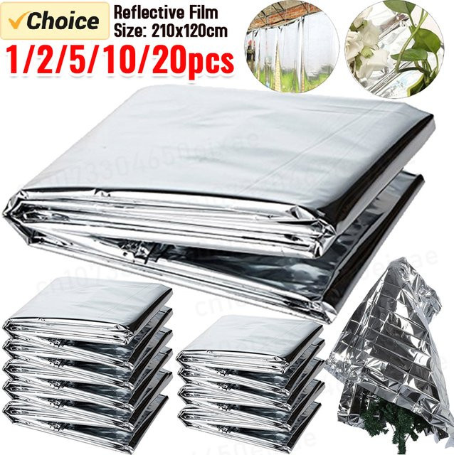 Silberne Mylar-Folien zur Wachstumsförderung für Zelt, Garten und Gewächshaus, B/B: 210 x 120 cm - Bild 1