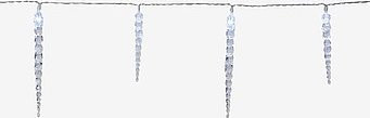 LED Eiszapfenkette Gelido von Star Trading in Cool White mit Timer und IP44 Schutz, Transparent/Weiß - Bild 1