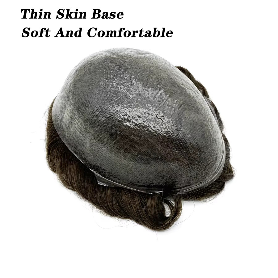 HRF Toupee Echthaar-Haartoupet mit V-Loop für Herren, 0,03mm - Bild 2
