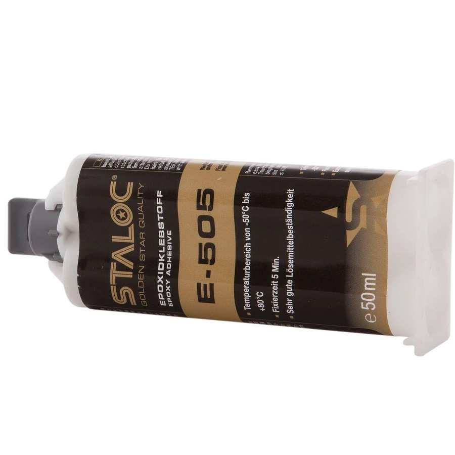 Staloc Epoxidklebstoff E-505 Transparent 50 ml lösungsmittelfreier Synthetikharz-Kleber ohne Mischer - Bild 2