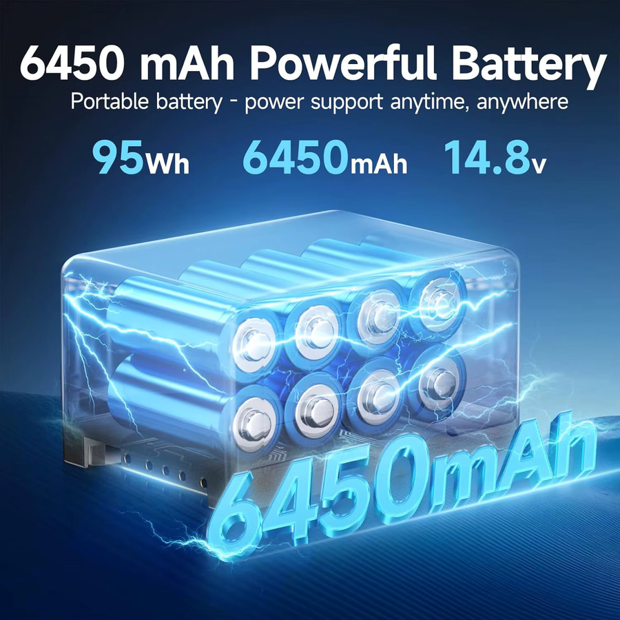 Moman Power 95 V-Lock Akku mit 95 Wh und 6450 mAh, 14,8 V, Schwarz, mit 2 x D-Tap und USB-A Ausgang für Sony und Canon Kameras - Bild 6