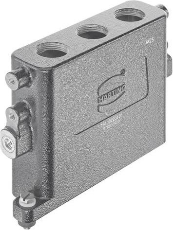 Harting Tüllengehäuse 19400220461 aus Aluminium in Schwarz und Grau - Bild 1