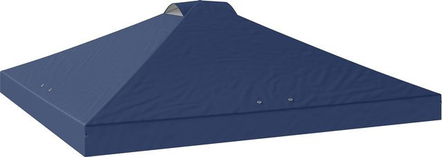 Outsunny Ersatzdach für Pavillon in Blau, 3 x 3 m, UV50+ mit 8 Abflusslöchern - Bild 1