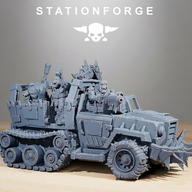 Orkaz Party Wagon Half-Track-Tough Resin, Fahrzeug, Grau, Zubehör - Bild 1
