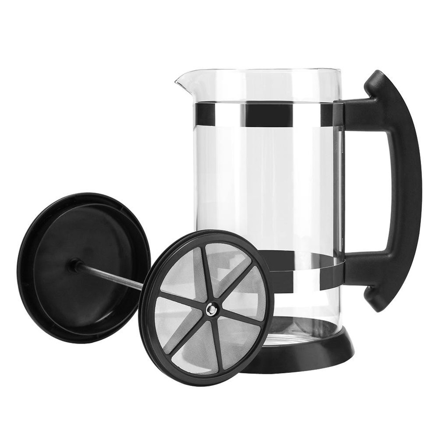 i cafilas French Press Kaffeebereiter aus Edelstahl und Borosilikatglas, transparent, 1000 ml - Bild 2