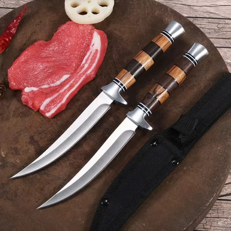 GuanQi Sashimi Messer aus Edelstahl mit Holzgriff in Silber - Bild 3