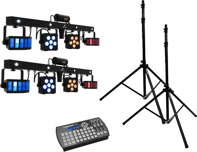 EUROLITE Laser Bar PRO Set mit 2x LED KLS Laser Bar, Easy Show und 2x M-4 Boxenhochständer in Schwarz - Bild 1