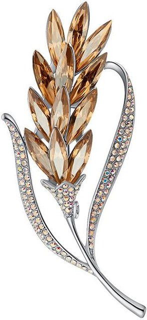 YIRAN Jewelry Brosche, Weizenähren, Tulpenblüten, beige, Damen - Bild 1