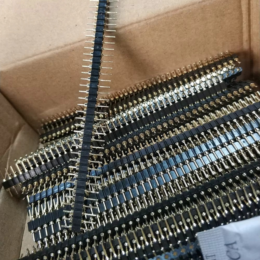 E-SIMPO 20 Stück Pin Header Einreihig 2,54mm 0,1 Zoll Männlich und Weiblich Zinn Gold Schwarz für PCB IC Kristalltransistor - Bild 4