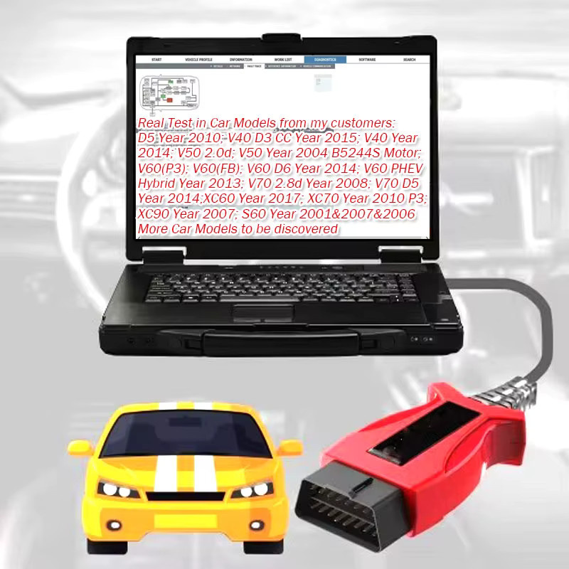 ITCARDIAG Auto-Diagnosewerkzeug V160 Pro in Rot für Volvo XC60, S60, V70, V50, V40, S40 und weitere Modelle (Modelljahre 2014, 2015, 2016) - Bild 4