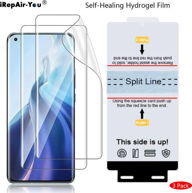3er-Pack Hydrogel-Displayschutzfolie für Xiaomi 14 Ultra, 13T, 12 Pro, 13 Ultra Lite, Poco X6, M6, X5, F5 Pro, Redmi K70 und Note 13 Pro Plus, transparent - Bild 1