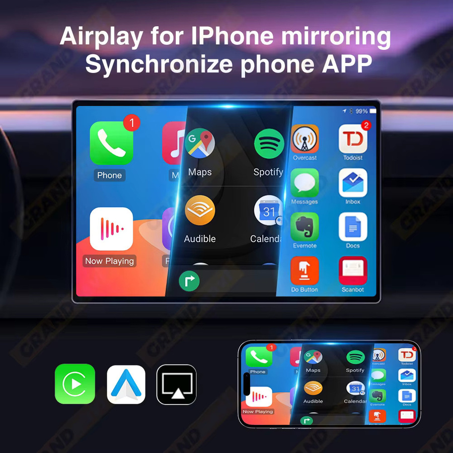 3in1 Smart AI Box Adapter für Apple CarPlay, Android Auto und Airplay mit Bluetooth und WiFi in Schwarz - Bild 4