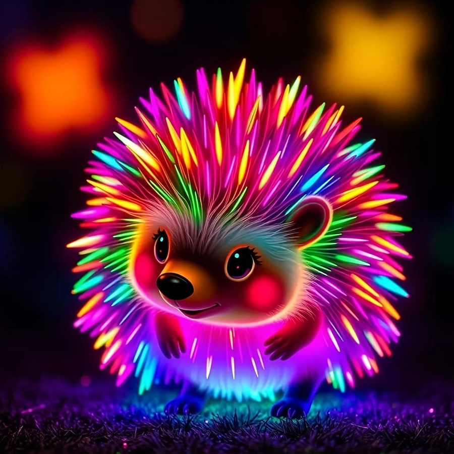 MGB Leuchtender Igel Gartenbodenstecker in Multicolour aus Kunststoff für die Außen- und Innendekoration - Bild 3