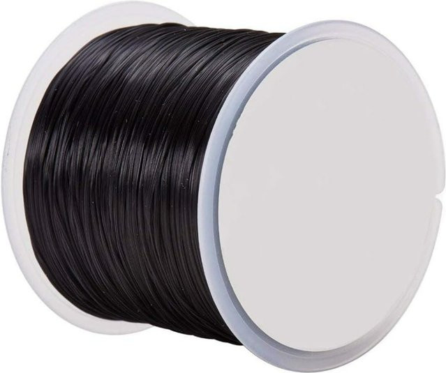 Schwarze Polyester-Schnur 0,8 mm für Schmuckherstellung und DIY-Bastelarbeiten - Bild 1