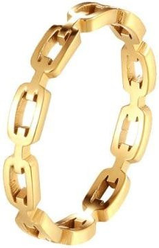YIRAN Jewelry Ring Edelstahl, Gold, vergoldet, Damen, Größe 8 - Bild 1