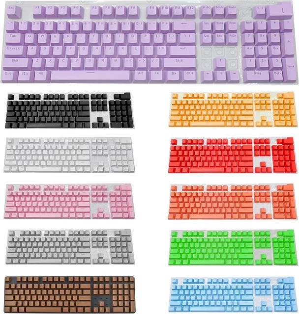 APWIKOGER 104 Stück mechanische Tastatur-Tastenkappen, ergonomische Ersatz-Tasten für Cherry MX Tastaturen mit Hintergrundbeleuchtung - Bild 1