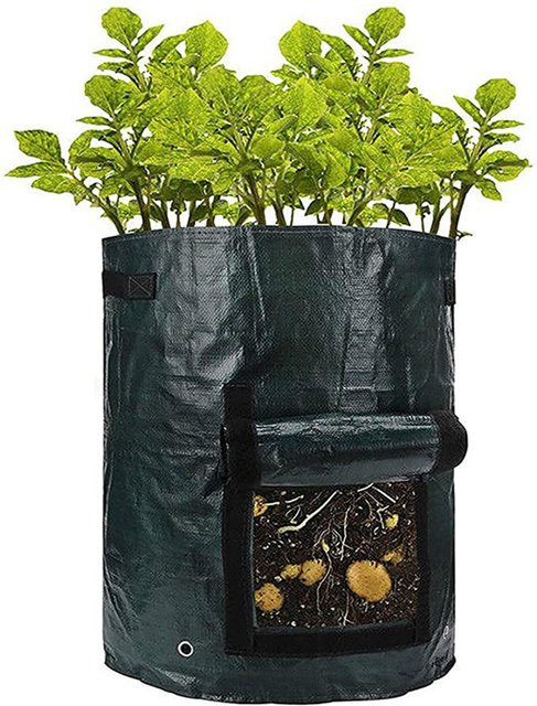 Neoglint Pflanztasche aus PE, atmungsaktive Wachstumstasche für den Garten, Schwarz, B/H: 23 x 28 cm - Bild 1
