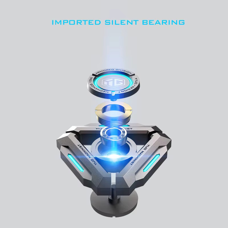 soulbao Metall Dreieck Fidget Spinner, Handheld Gyroskop, glänzt im Dunkeln - Bild 2