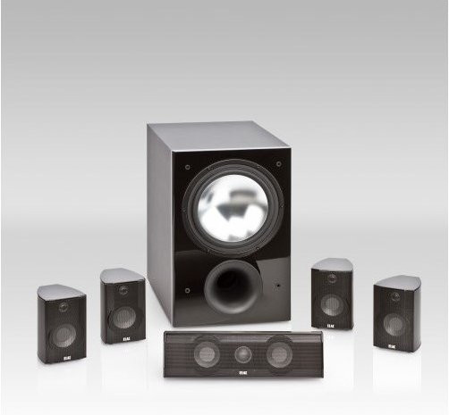 ELAC Cinema XL Set III 5.1 A/V-Lautsprechersystem mit Aktiv-Subwoofer in Schwarz Hochglanz Alu - Bild 1
