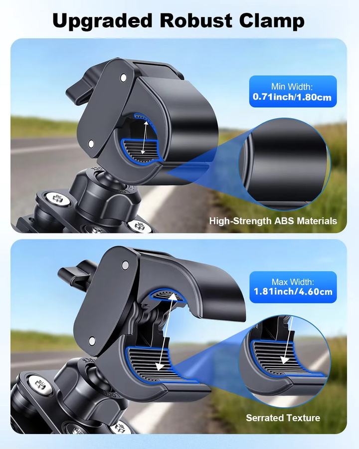 Rockbye Fahrrad-Handyhalterung 360 Grad in Schwarz für Mobiltelefone von 4,7 bis 7 Zoll, universeller stoßfester GPS-Clip für dein Fahrrad - Bild 6