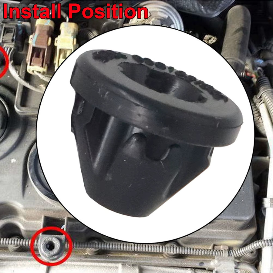 6er Set XUKEY Auto Motor Abdeckung Tülle Gummi Steckdose für VW Golf Polo Audi A4 A6 Skoda Octavia in Schwarz - Bild 3