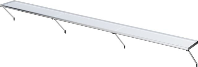 KGT Hängebord für Gewächshaus Iris IV in Silber und Grau, B: 429 cm, H: 26 cm, T: 5 cm - Bild 1