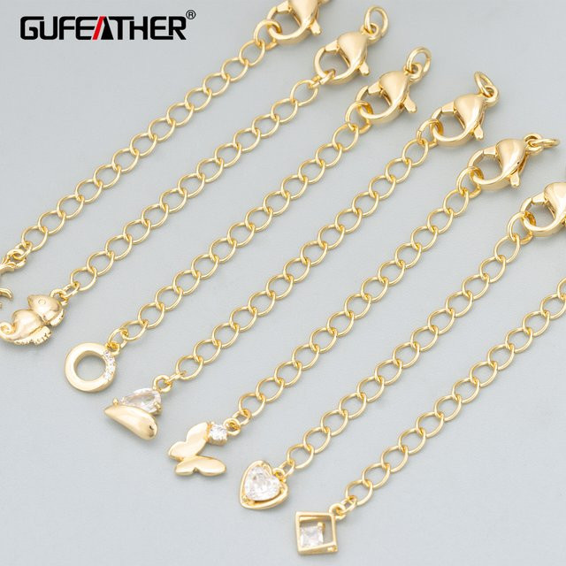 GUFEATHER Charms, 18 Karat Gold rhodiniert, Kupfer, Unisex - Bild 1
