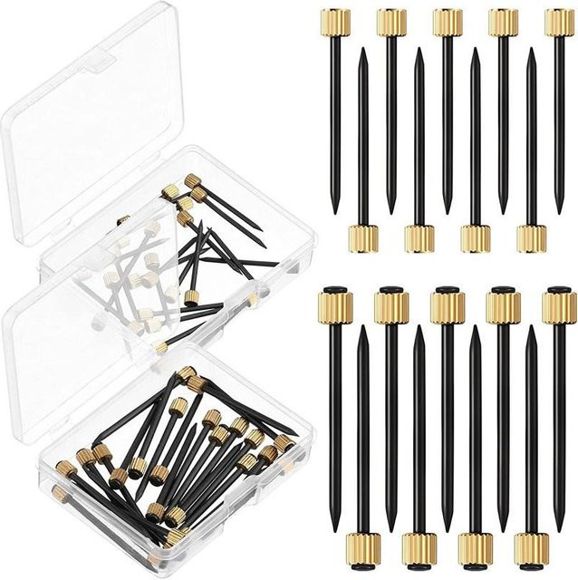 Viceer Messingkopf Nägel Set in Schwarz, 20 Stück dekorative Wandnägel zum Aufhängen von Bildern und Rahmen - Bild 1