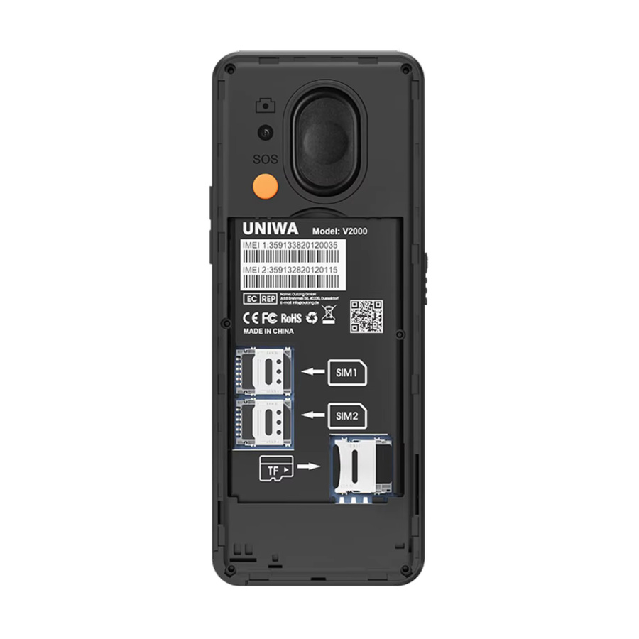 UNIWA V2000 4G-Tastenhandy mit 2,4-Zoll-Display, Dual-SIM und 1700-mAh-Akku - Bild 4