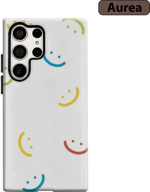 Regenbogen-Lächeln Stoßfeste Handyhülle für Samsung Galaxy S25 Ultra, S24 und S23 Ultra Plus in Multicolour - Bild 1
