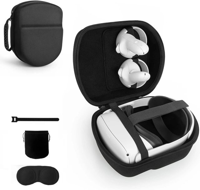 Meta Aufbewahrungstasche für Quest 3, Quest 2 und Quest 3s VR-Brillen in Schwarz - Bild 1