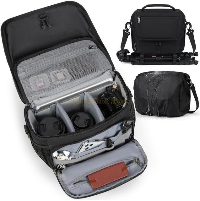 F62C Leichte DSLR-Tasche aus wasserabweisendem Polyester in Schwarz - Bild 1