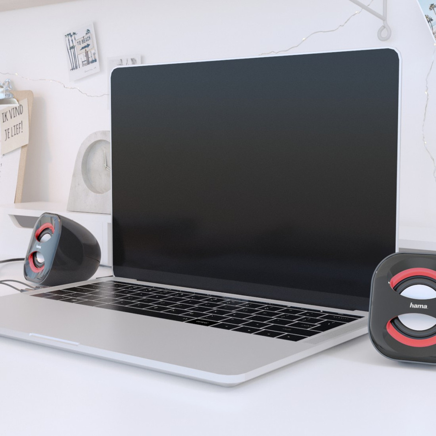 Hama Sonic Mobil 183 Aktiver Lautsprecher mit USB-A und 3,5 mm Klinke in Schwarz oder Rot - Bild 2