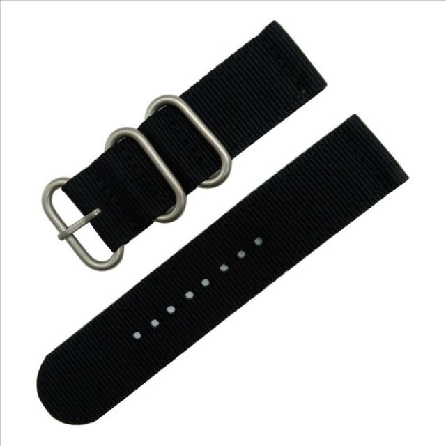 Eelhoe Uhrenarmband Nylon, Schwarz, Unisex, 22mm - Bild 1