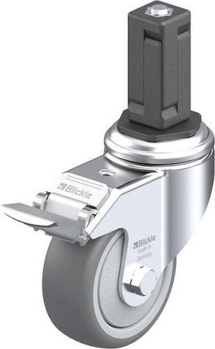Blickle LKRA-TPA 80KF-11-FI-EV14 Lenkrolle mit Feststeller in Grau aus Stahl und Kunststoff mit 80 mm Rad-Durchmesser und 100 kg Tragfähigkeit - Bild 1