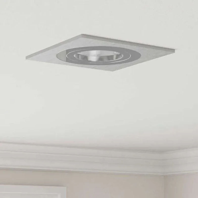 vidaxl 24er Set LED Einbaustrahler aus Aluminium in Silber, B/H/T: 9 x 9 x 9 cm - Bild 1