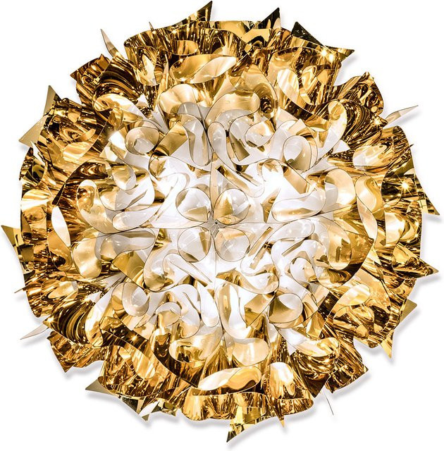 Slamp Veli Large Wand- und Deckenleuchte in Gold/Messing mit dimmbarer LED und organischem Design - Bild 1