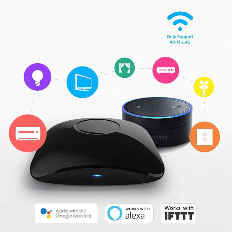 BroadLink RM4 Pro Universal-Fernbedienung Smart Home IR- und RF-Controller in Schwarz für Alexa und Google Assistant - Bild 2