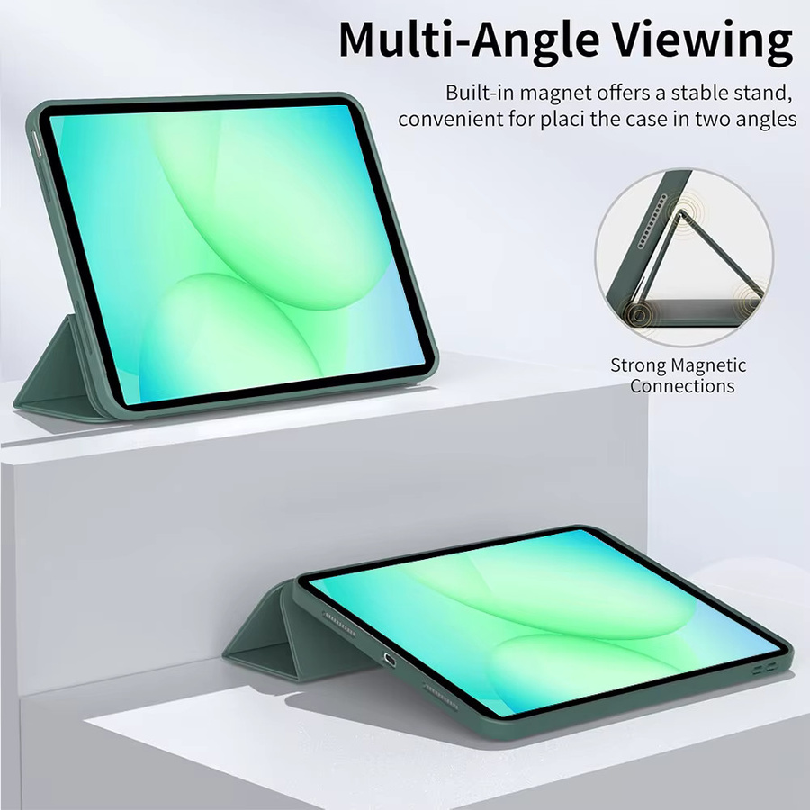 Samsung Tablet Hülle mit Auto Wake/Sleep Funktion, dreifach gefaltete Schutzhülle in Grau oder Weiß - Bild 5