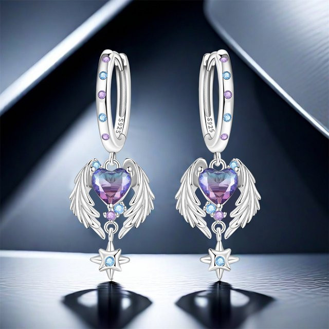 PANPOKI Ohrringe 925 Silber, Zirkonia, Damen - Bild 1