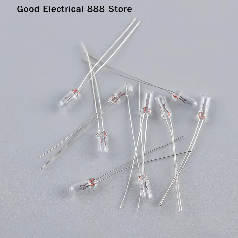 10 Stück GE Miniatur-Glühbirnen aus Glas, transparente Edison Glühfaden Reisbirnen mit Filament, 0,07A, Durchmesser: 3 mm, 4 mm oder 5 mm, Spannungen: 3V, 6V, 9V, 12V oder 24V - Bild 2