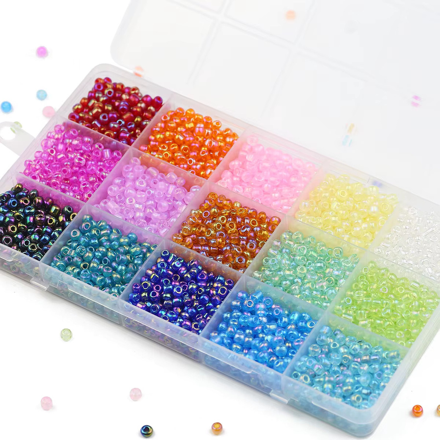 YHBZRET Glasperlen, 15 Farben, 2/3/4mm, Unisex - Bild 2
