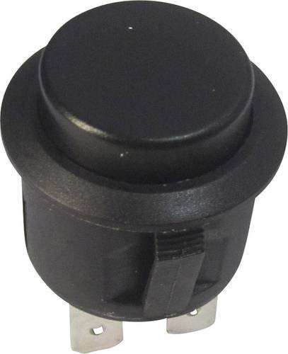 TRU Components Drucktaster TC-R13-527A-02BK Schwarz 250 V/AC 6A 1 x Aus/(Ein) tastend bündig montierbar - Bild 1