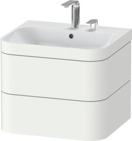 Duravit Möbelwaschtisch-Unterschrank Happy D.2 Plus in Weiß Matt mit 2 Schubladen, Wandhängend, B/T/H: 57,5 x 49 x 48 cm - Bild 1