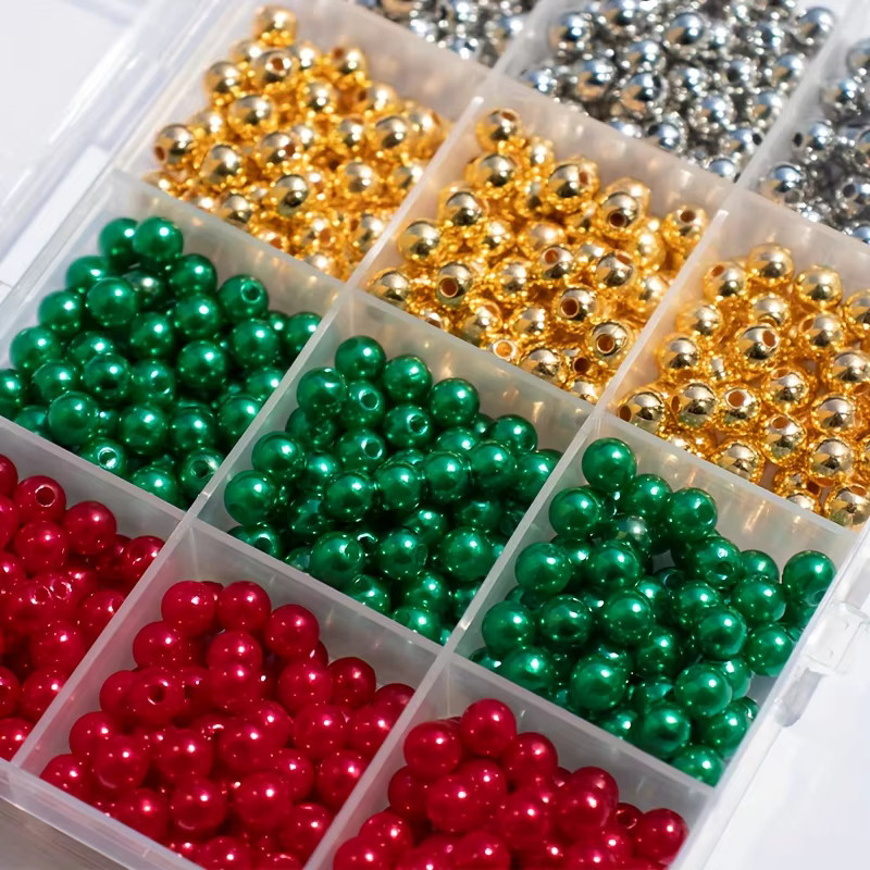 QYWCTZ Perlen-Set, Weihnachtsperlen, 6 mm - Bild 2